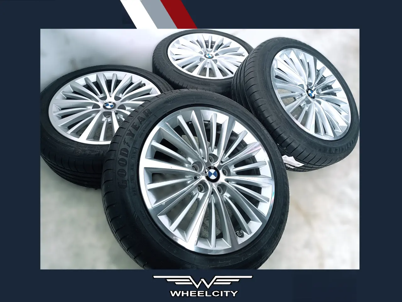 Billede 1 - 5x112 17" ET54 nav 66,6ø BMW sommersæt inkl.TPMS