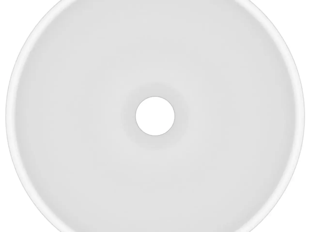 Billede 3 - Luksuriøs badeværelsesvask 32,5x14 cm rund keramisk mat hvid