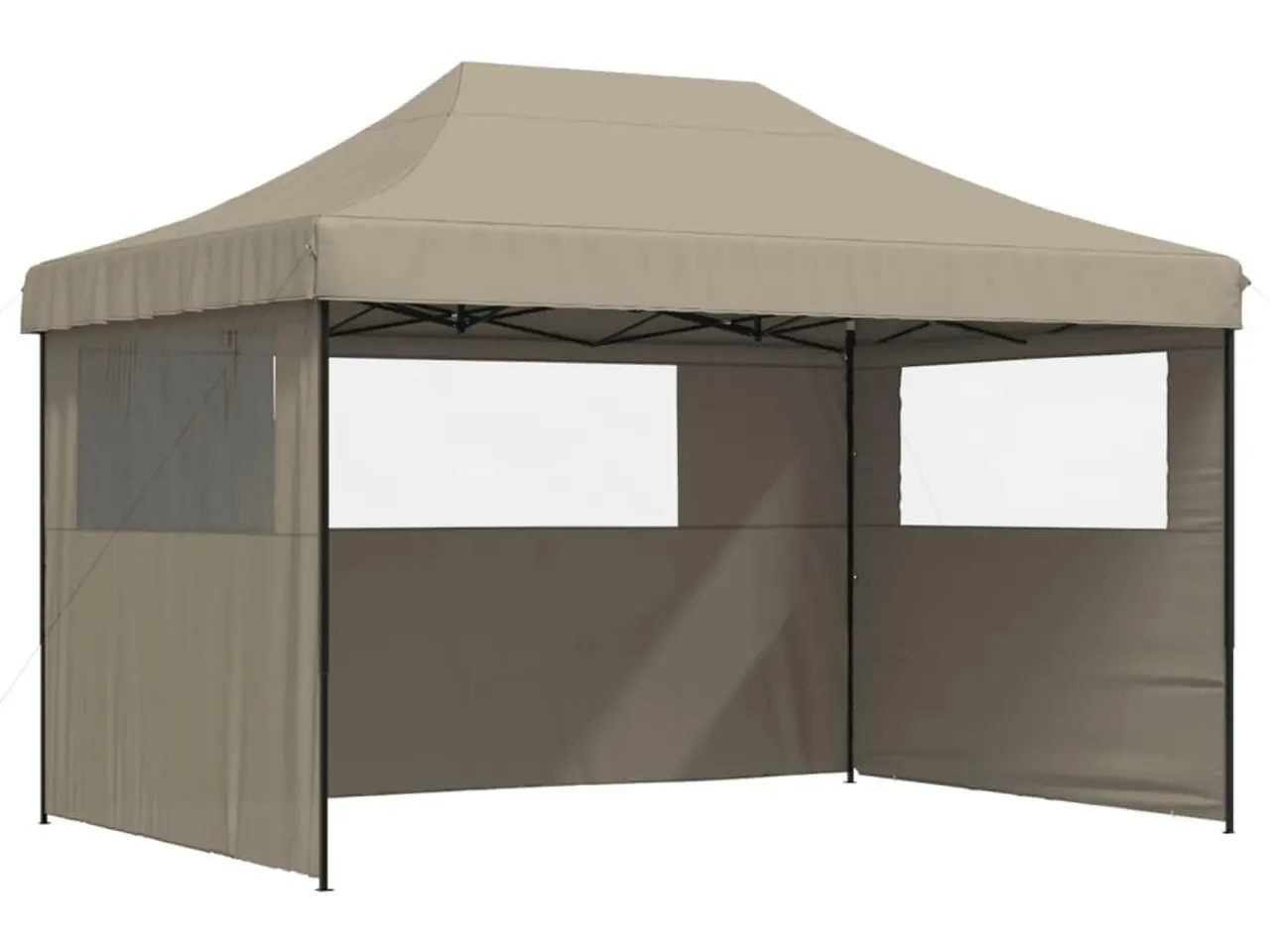 Billede 2 - Foldbart pop up-festtelt med 3 sidevægge - gråbrun
