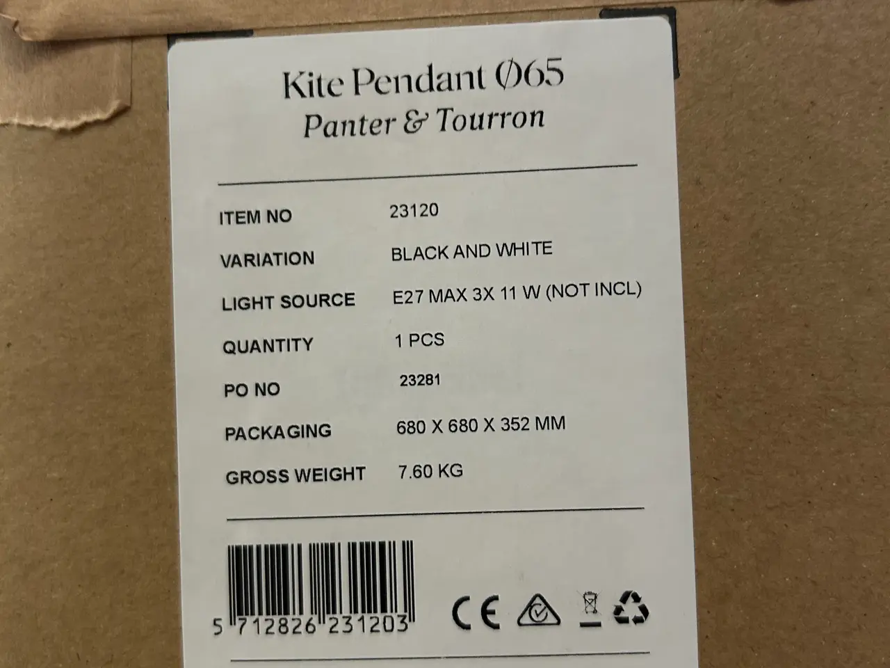 Billede 1 - Pendel NEW WORKS Kite Ø65