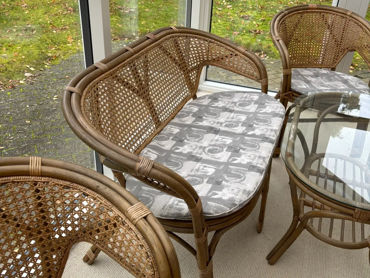 Billede 1 - Flot vintage loungesæt i bambus/rattan