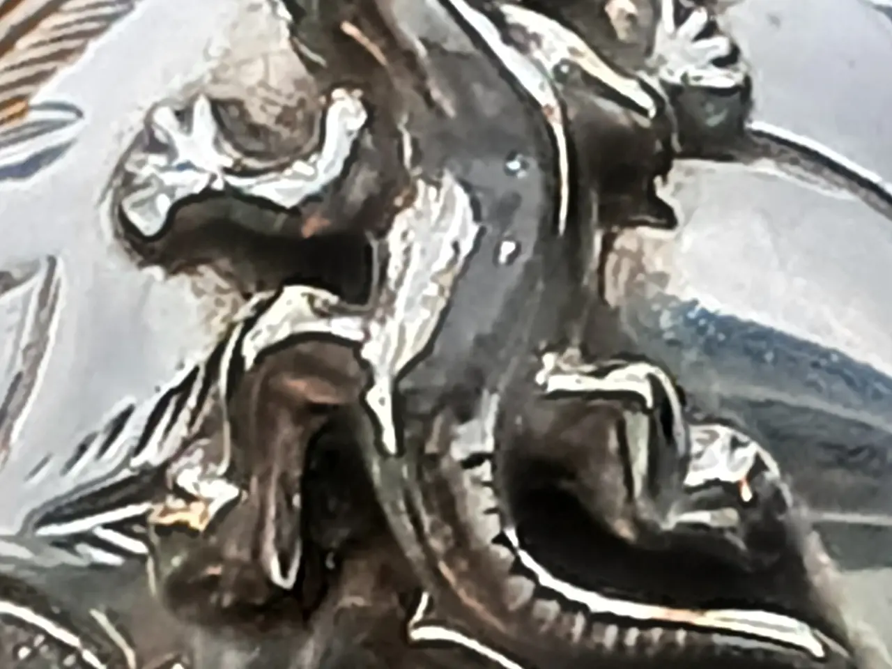 Billede 5 - Art Deco-vase i forsølvet metal med øgle – designe