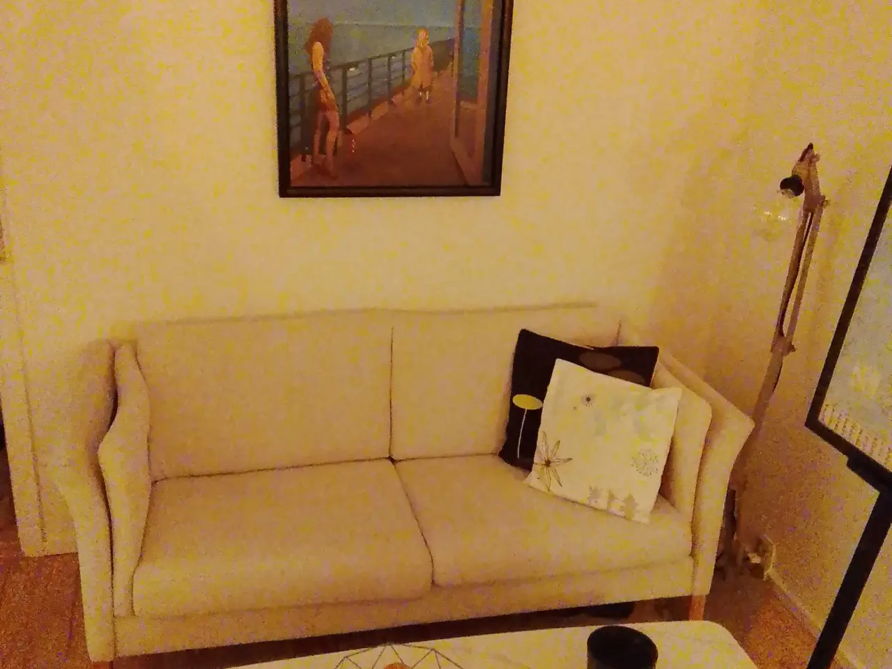 Billede 1 - Sofa hvid lærrede