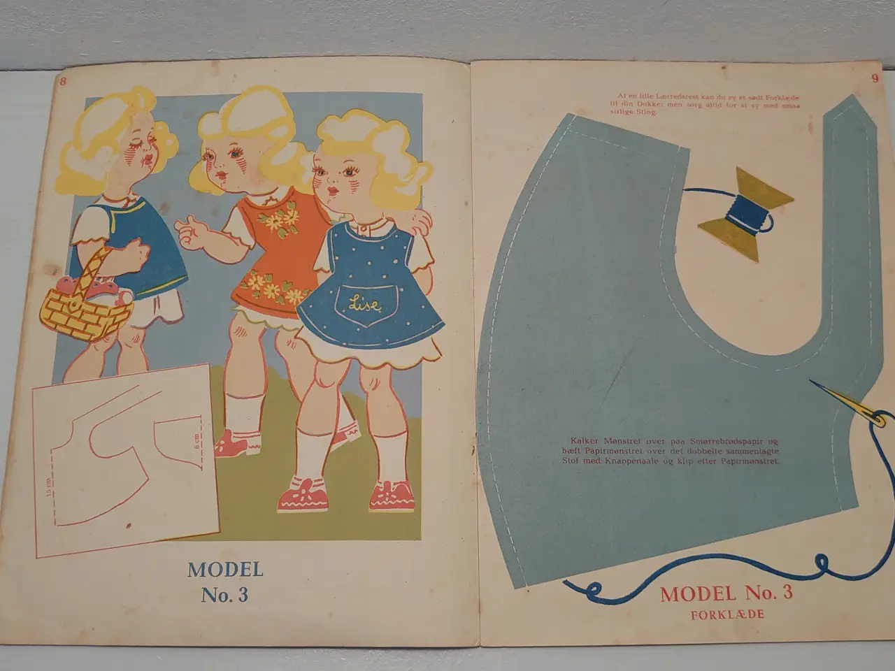 Billede 5 - Ely Gross:Dukke-Lises Mønsterbog.Sjælden 1.udg1940