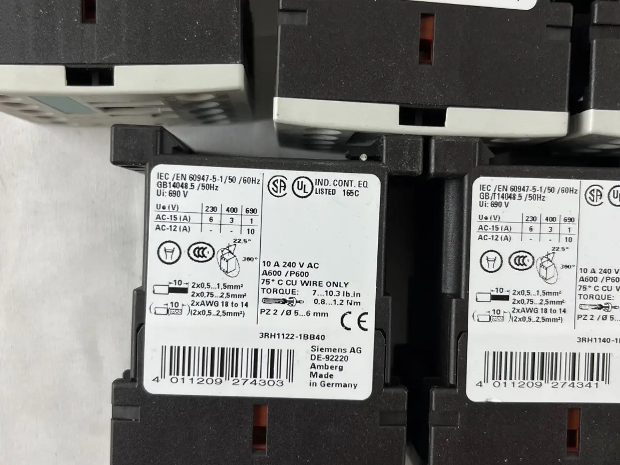 Billede 5 - Siemens 3RH1140-1BB40 kontaktor relæ 24V DC 4NO
