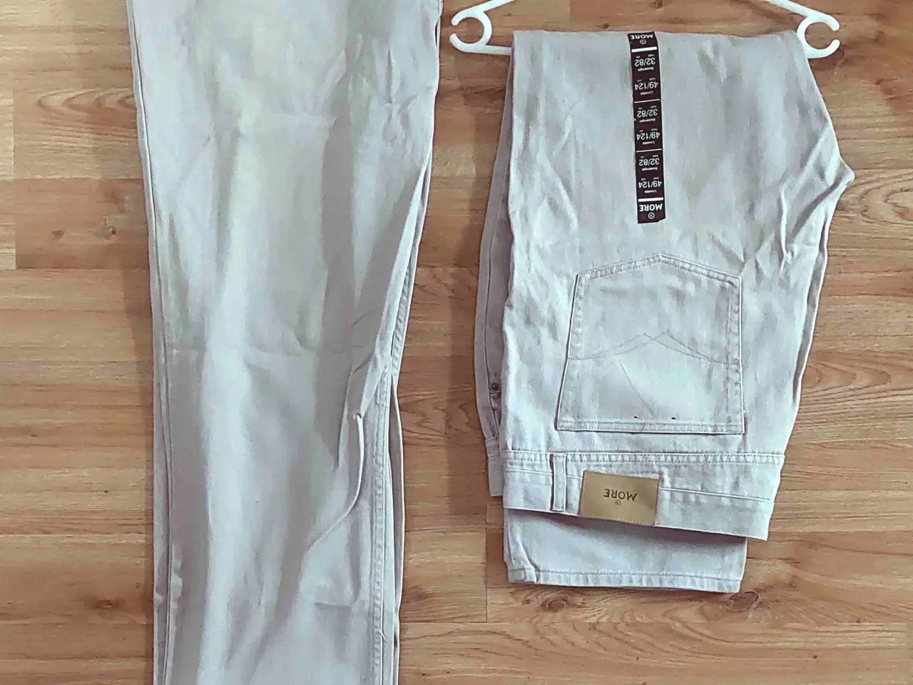 Billede 2 - Jeans, Beige, størrelse 56, 100% bomuld