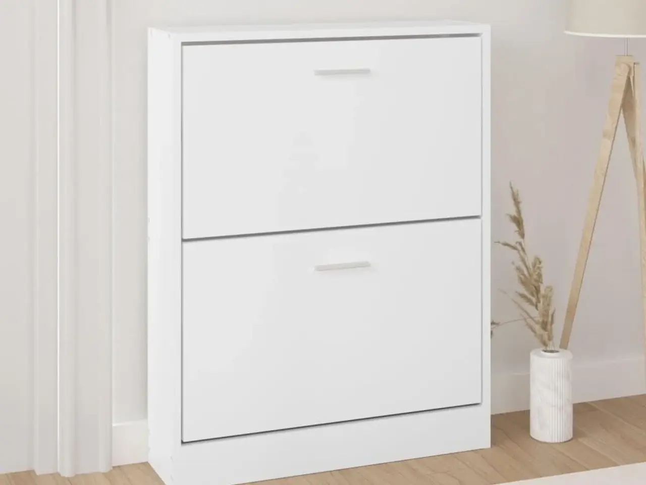Billede 1 - Skoskab - hvid, 59 × 17 × 81 cm, konstrueret træ