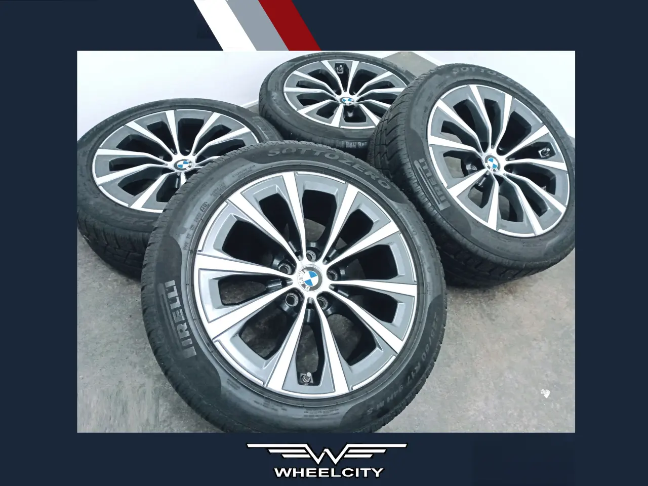 Billede 1 - 5x112 17" ET30 nav 66,6ø BMW vintersæt inkl.TPMS