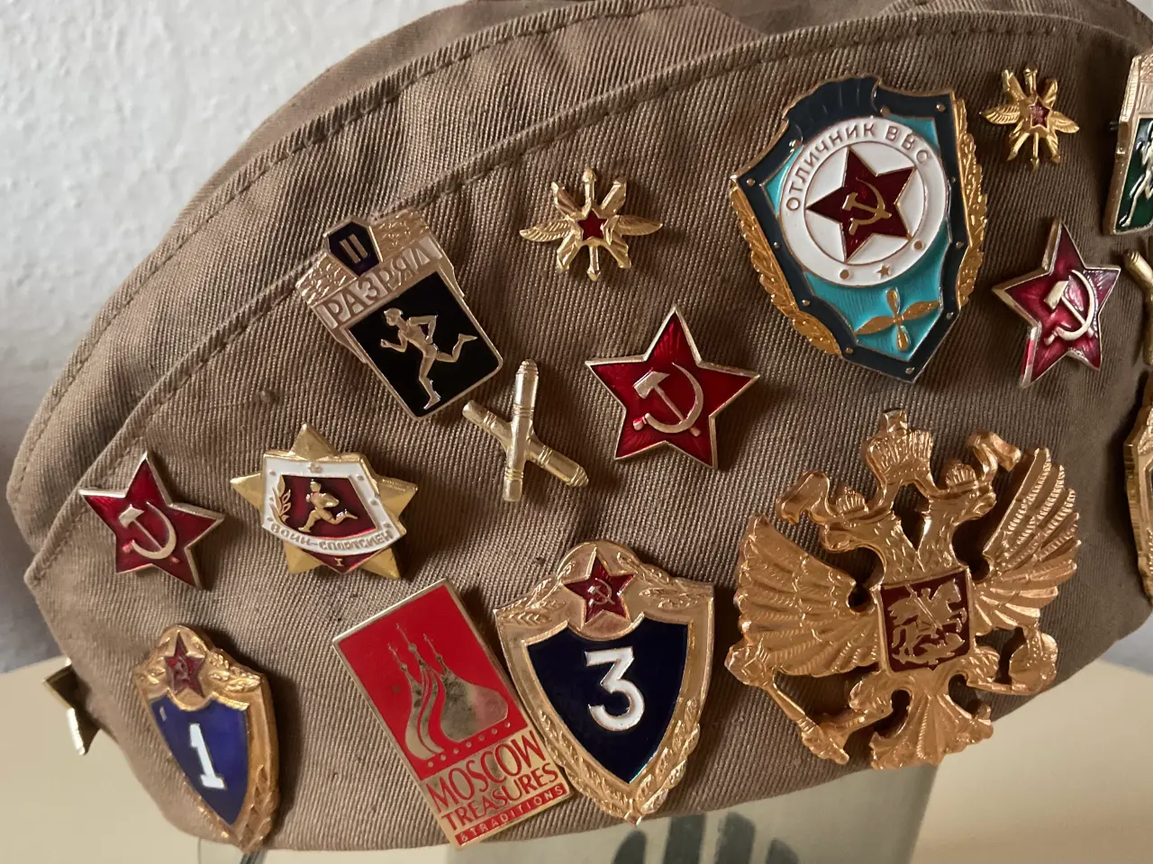 Billede 2 - Sovjetisk militær kasket med emblemer