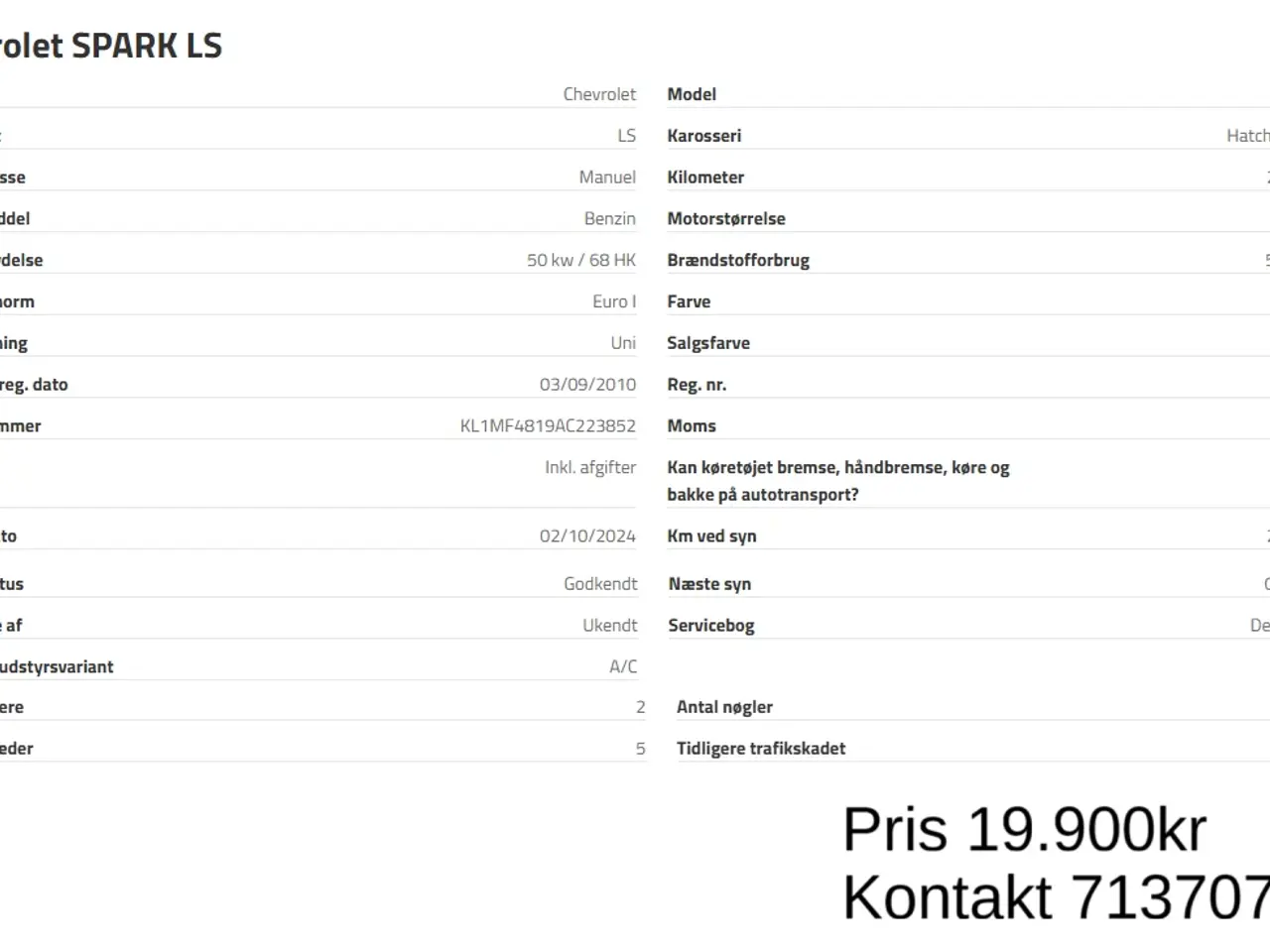 Billede 12 - Perfekt spark MED SYN Kan hjælpe med nummerplade (