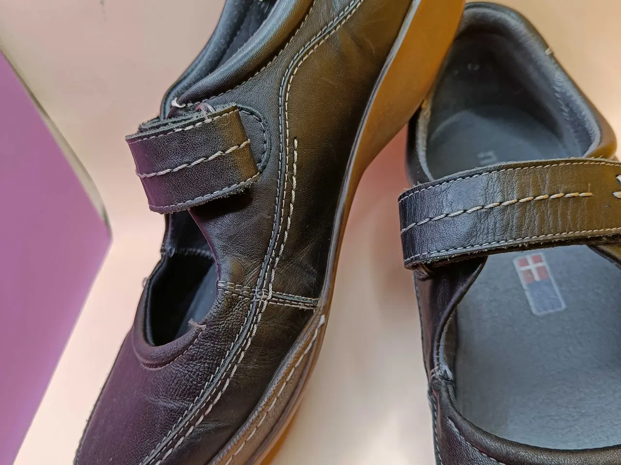 Billede 8 - New Feet sort læder sko 41str