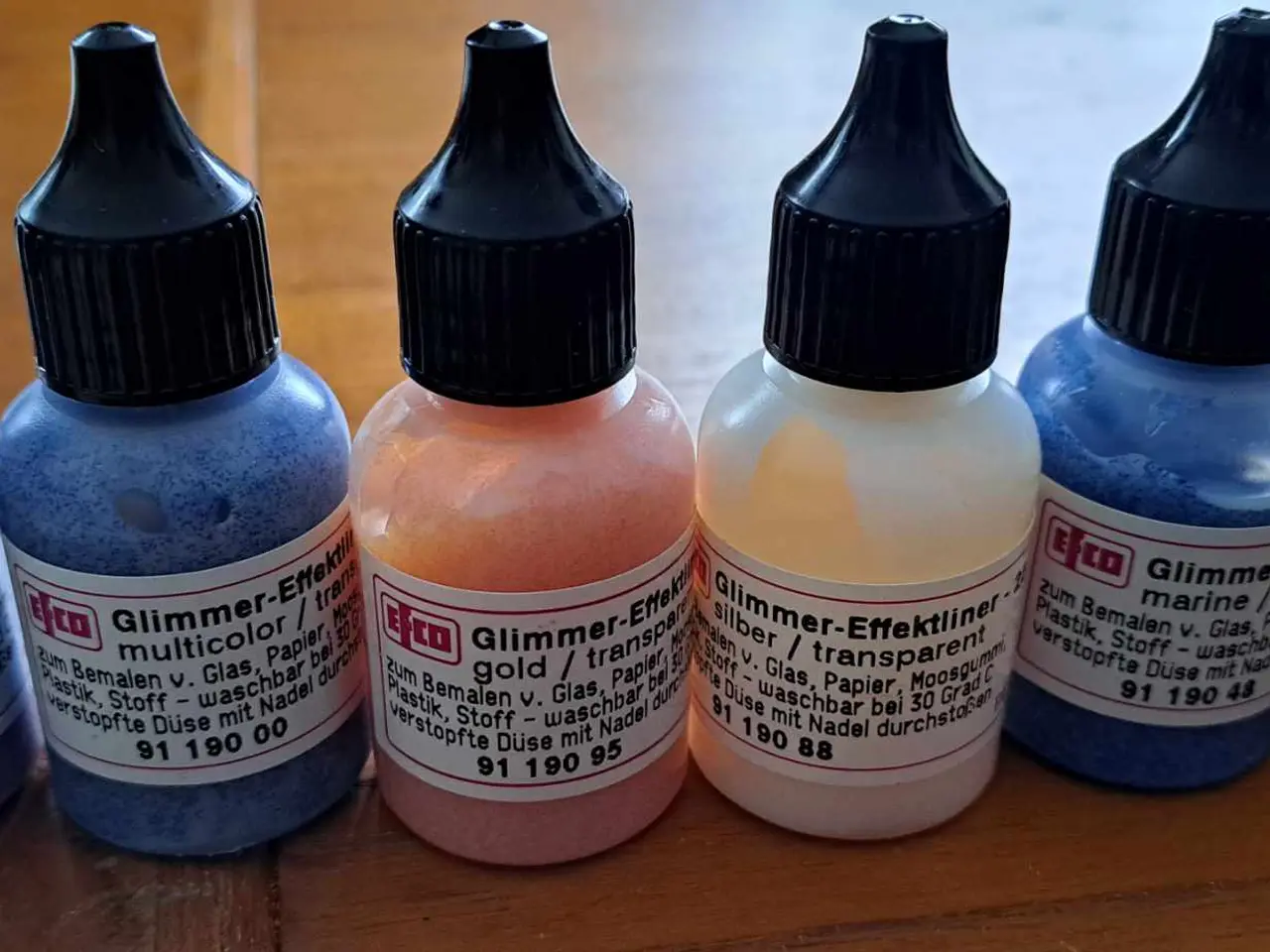 Billede 1 - Glimmer effektliner 25 ml Kan bruges til papir, pl