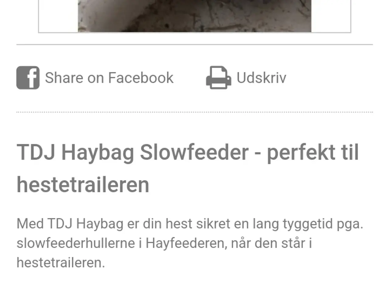 Billede 1 - TDJ haybag slowfeeder