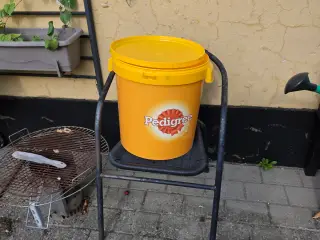 Foder tønde, gul plast