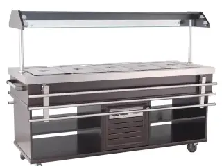 Salatbar GN 5/1 – Mahogni Finish & LED-lys