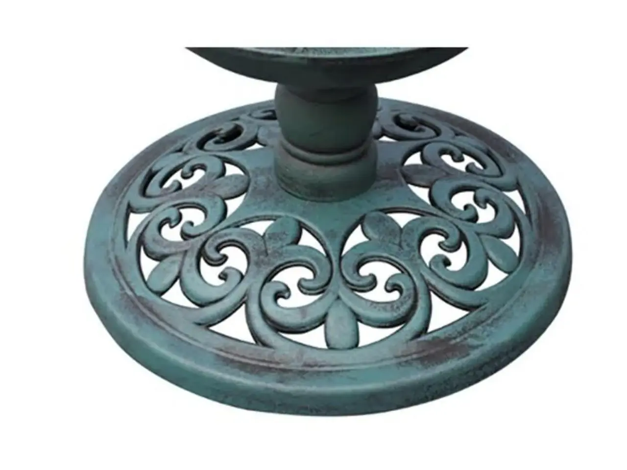 Billede 5 - Fuglebad med foderbræt og solcellelampe - grøn, 39 × 97 cm