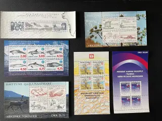 Grønland - 6 forskellige postfriske miniblokke