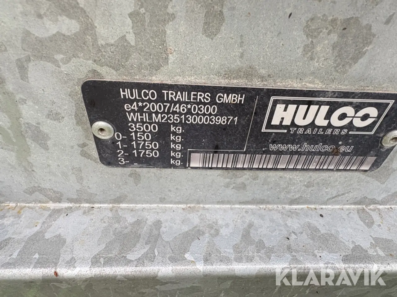Billede 6 - Trailer Hulco Medax-2 3500kg