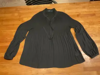 Smuk Crepe Ralph Lauren Bluse Sort XL