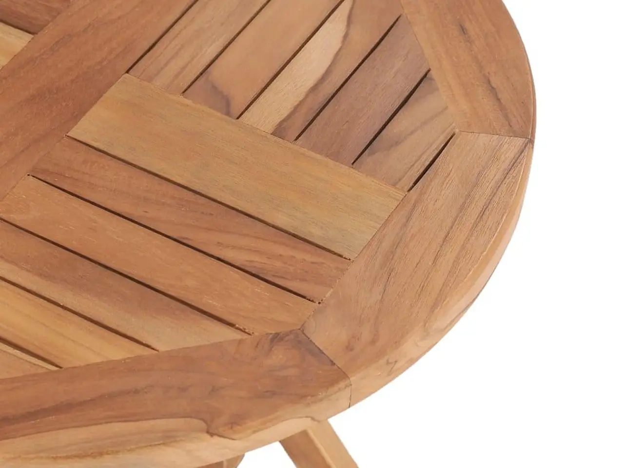 Billede 6 - Foldbart havebord i massivt teaktræ - Ø45 × H45 cm