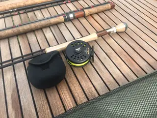 fiskegrej til flue, lakse og kyst fiskeri .