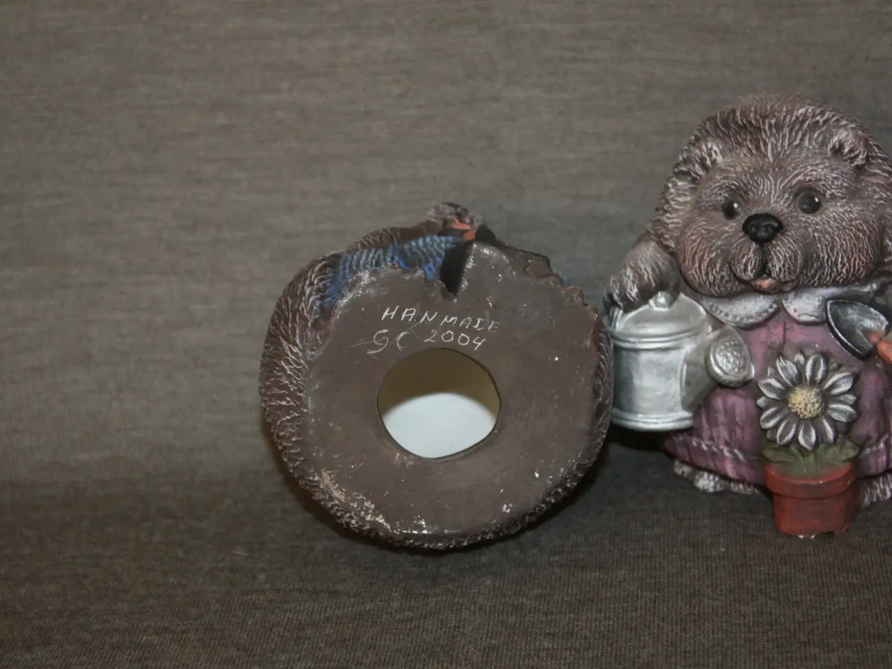Billede 2 - Pindsvin figur i keramik Igelpapa und Igelmama