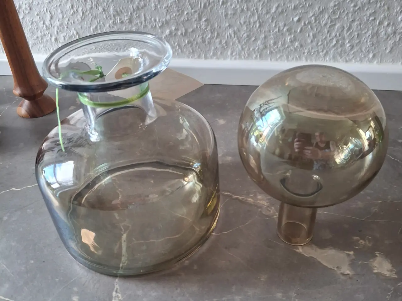 Billede 2 - Glas vase med stor prop 