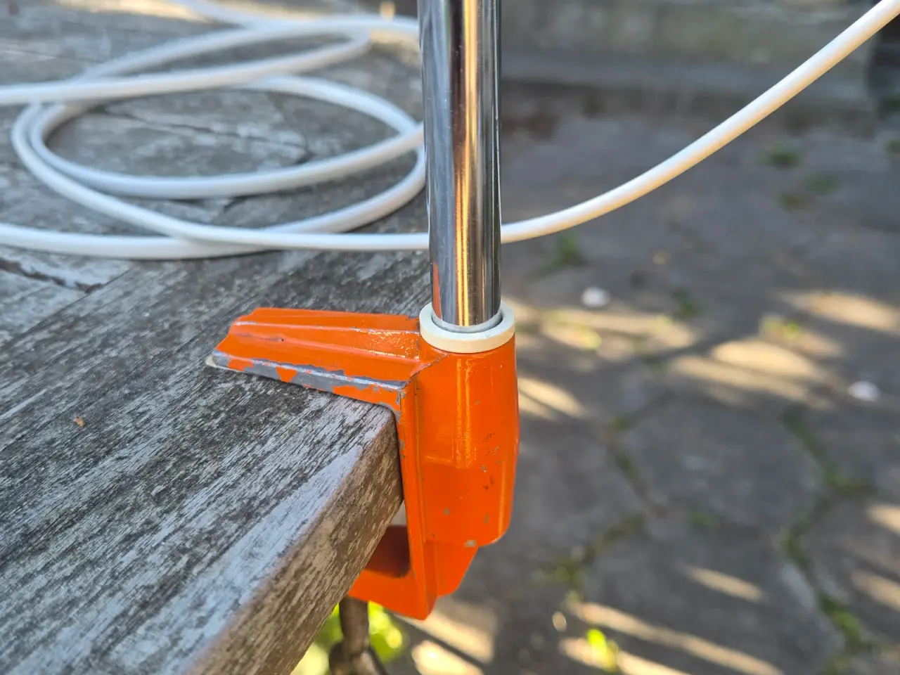 Billede 12 - Orange arkitektlampe på stander af krom 
