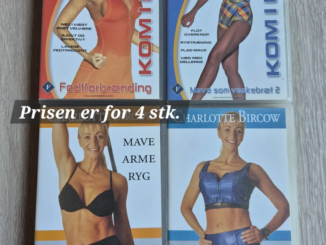 Billede 1 - Træningsvideoer Charlotte Bircow VHS – 4 stk.