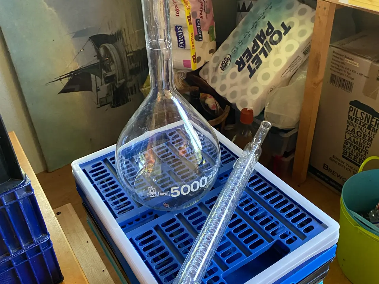 Billede 1 - Svalerør og glaskolbe 5000ml