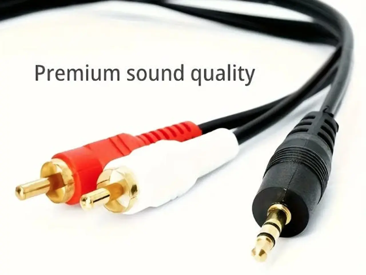 Billede 5 - 3.5mm han til 2x RCA AUX lydkabel 140 cm, sort
