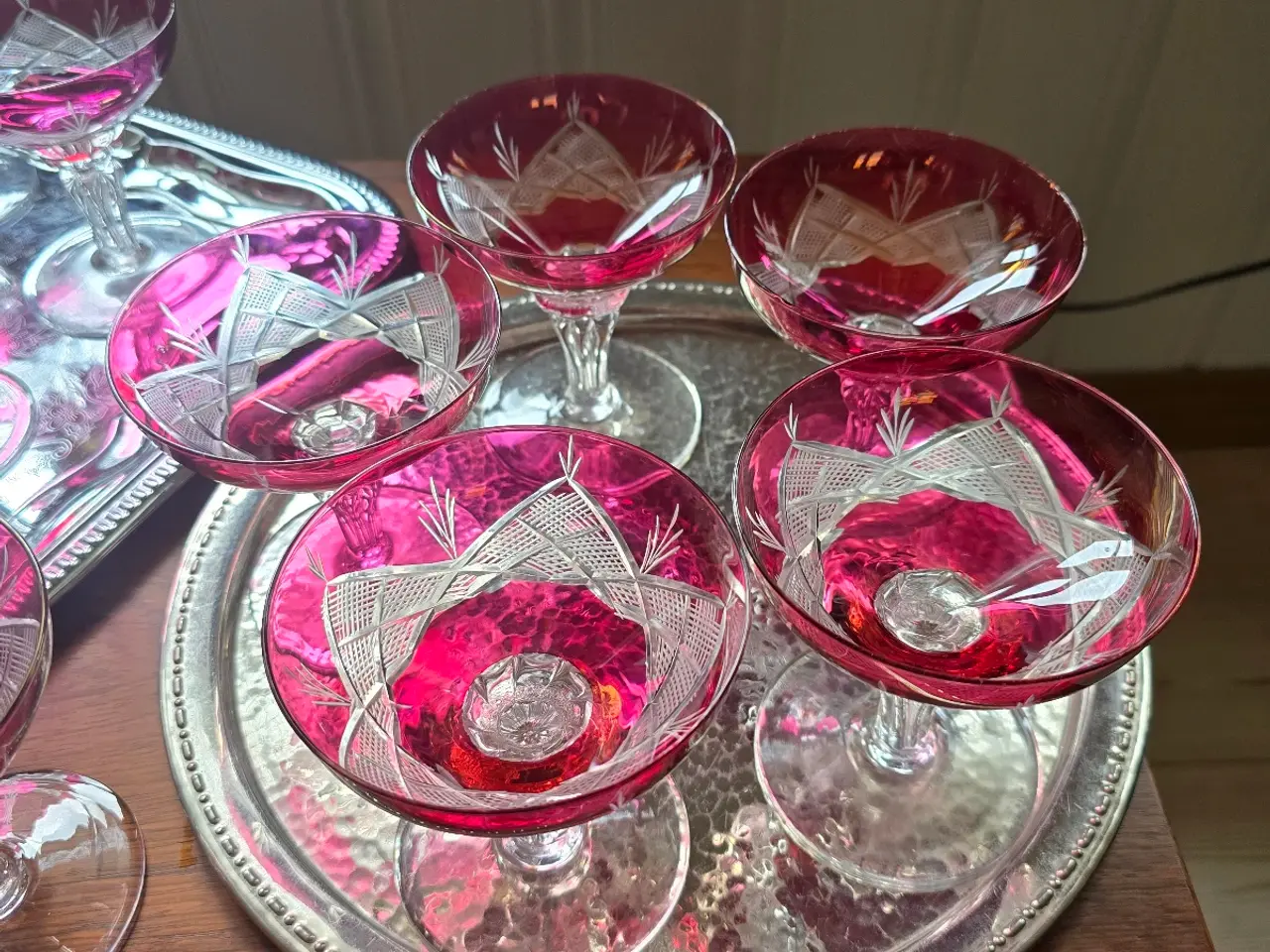 Billede 5 - Champagne glas Bøhmisk Røde