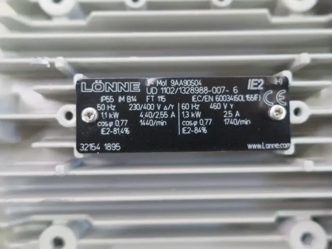 Billede 3 - Ubrugt Lönne 1,1 kW el-motor