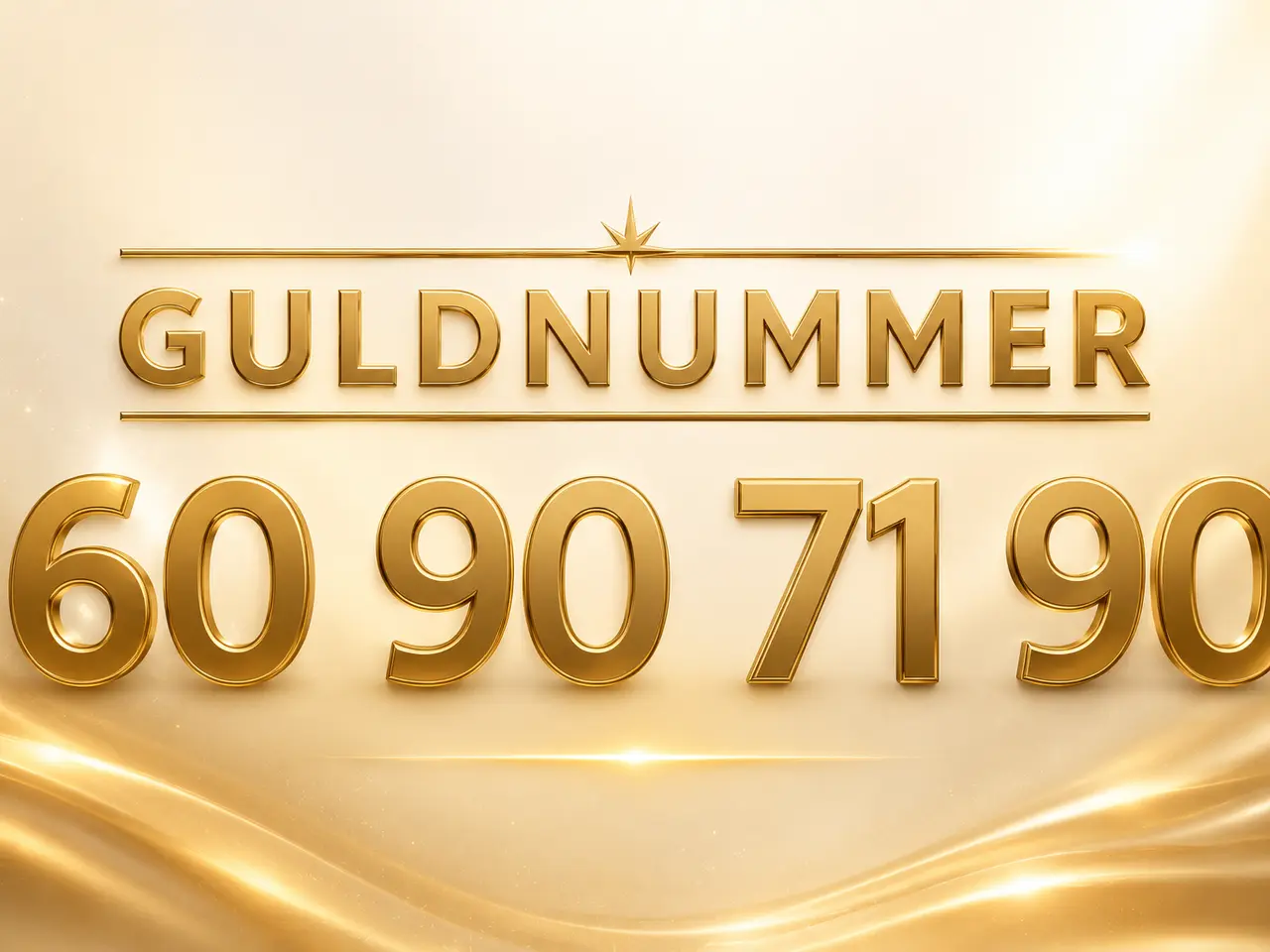 Billede 1 - Guldnummer til salg: 60 90 71 90 