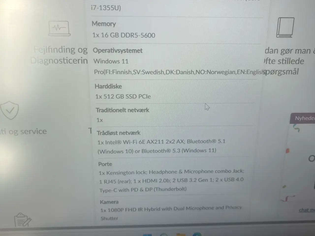 Billede 6 - Lenovo ThinkPad T14 Gen 4 med i7 13th gen, 16GB ra
