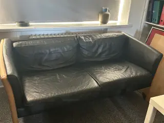 2 pers lædersofa