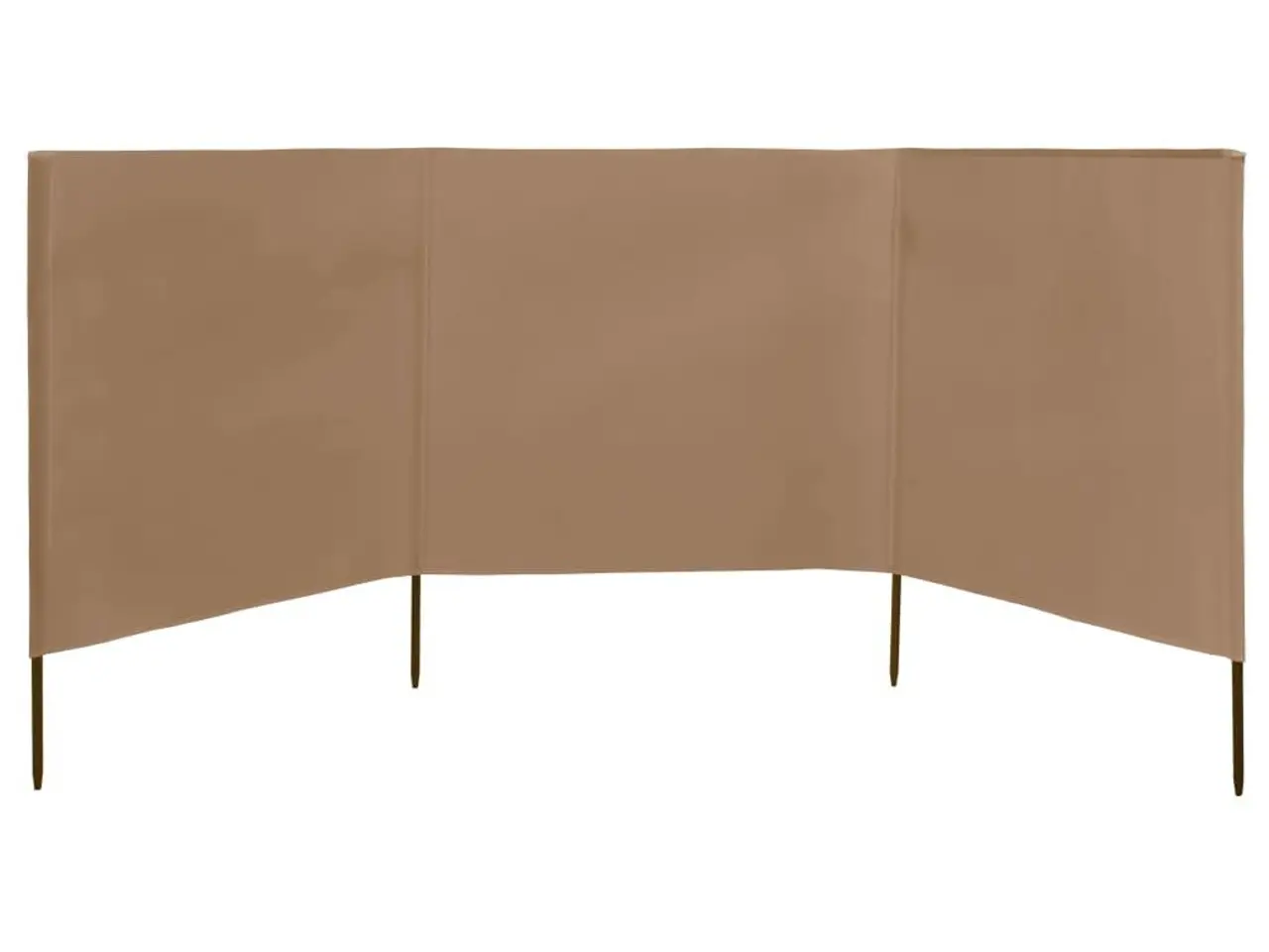 Billede 2 - 3-panels læsejl stof 400 x 120 cm gråbrun