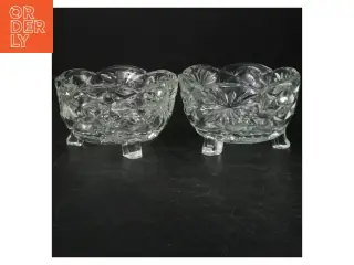 Krystal lysestager (str. Ø. 13 cm. længde, 9 cm)