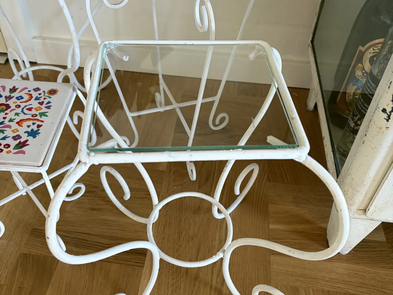 Billede 3 - Blomsterbord metal hvide