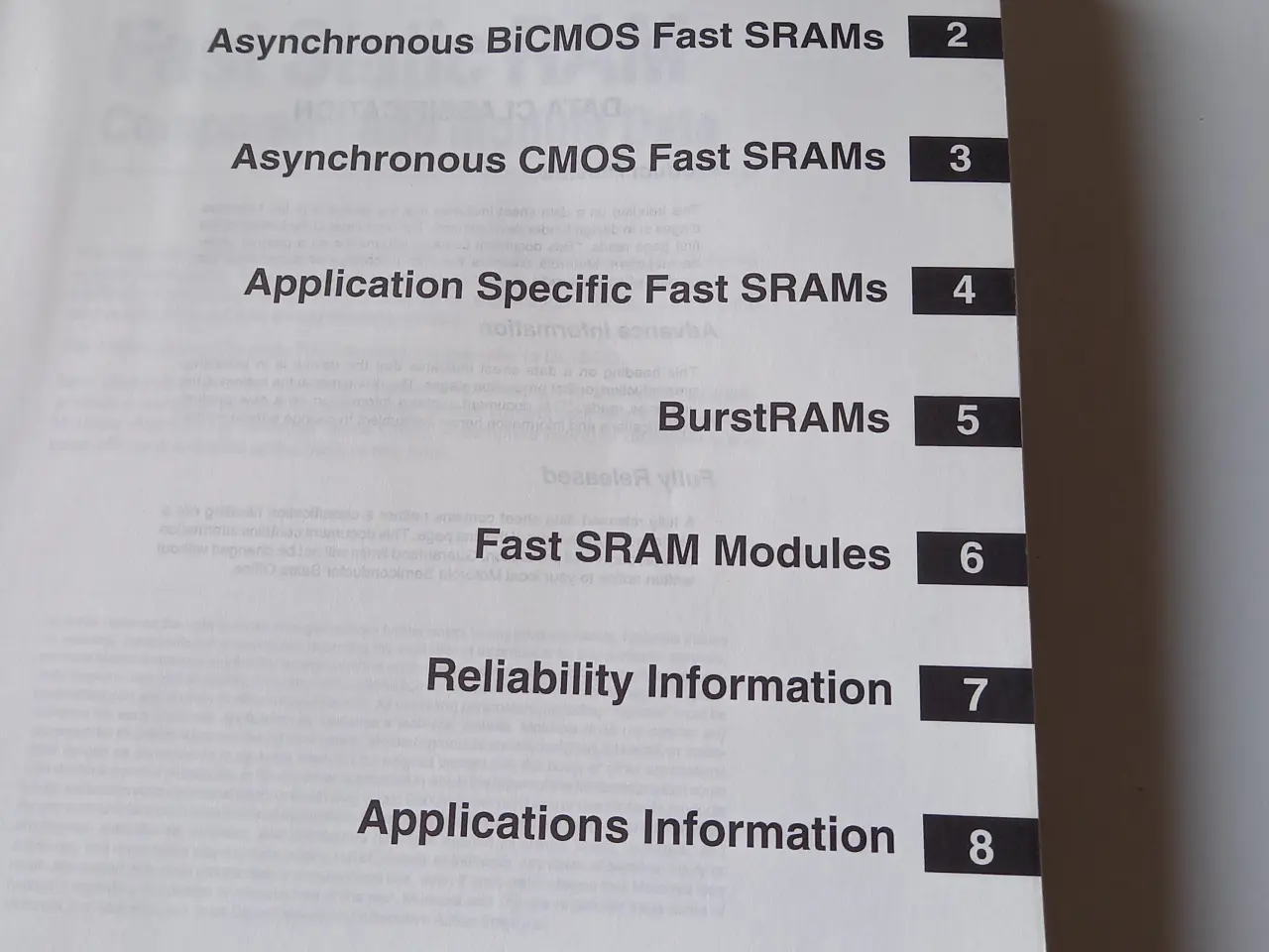 Billede 2 - Fast Static RAM Component and Module Data