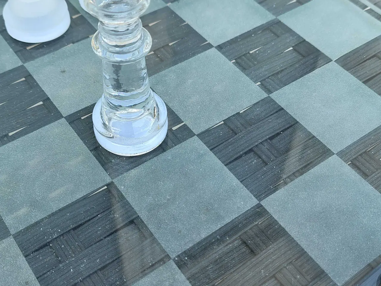 Billede 7 - Glazen Schaakspel glas skakspil
