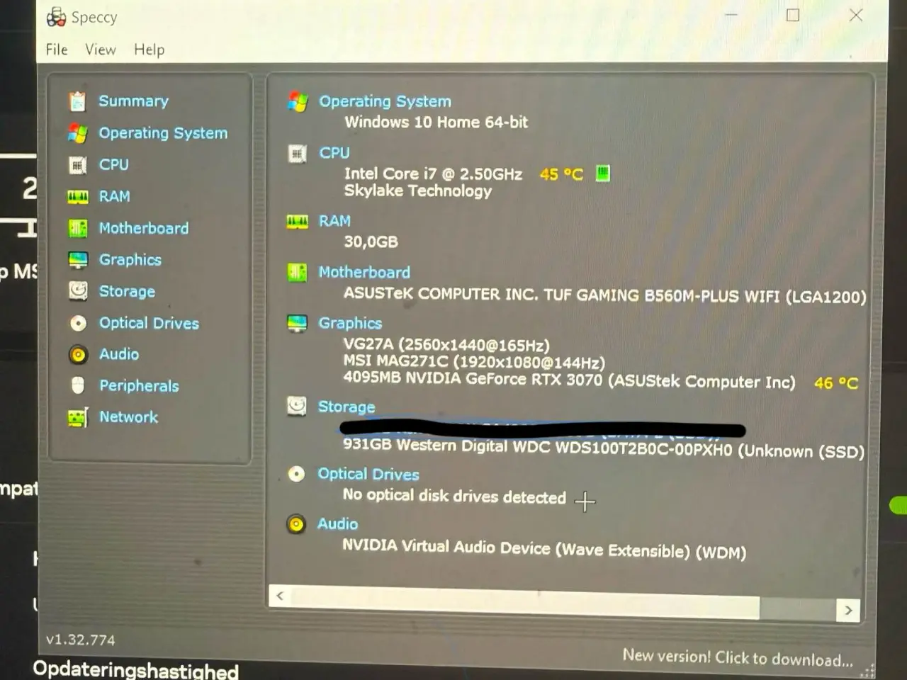 Billede 2 - Gaming PC i7 11700F, RTX 3070 8G, 32 gb Ram 