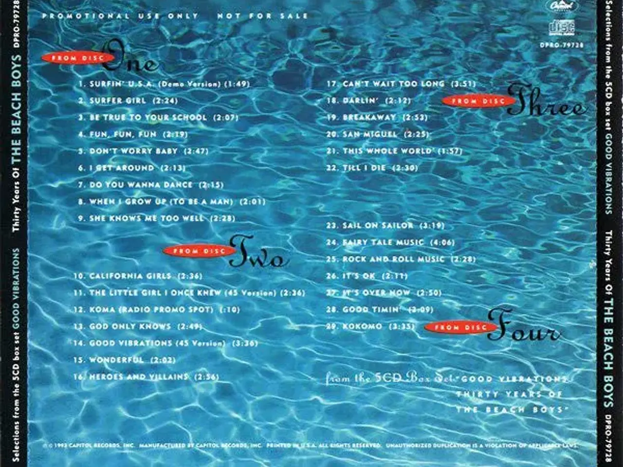 Billede 2 - The Beach Boys ‎ Selections Promo
