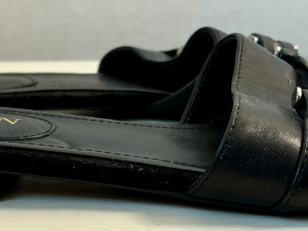 Billede 4 - Ralph Lauren, sorte sandaler i skind, str 37,5