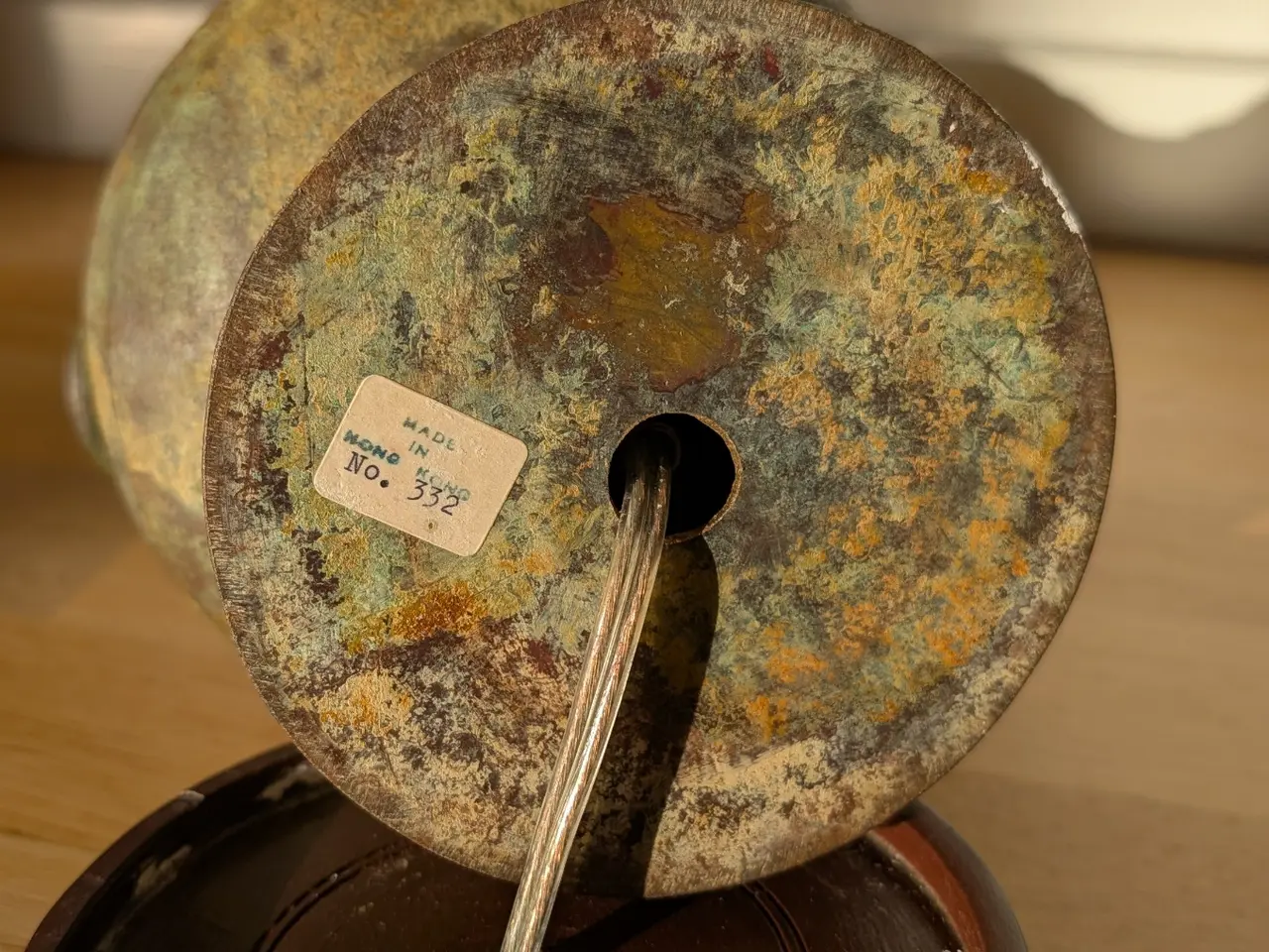 Billede 4 - Unikke vintage kinesiske bordlamper i patineret br