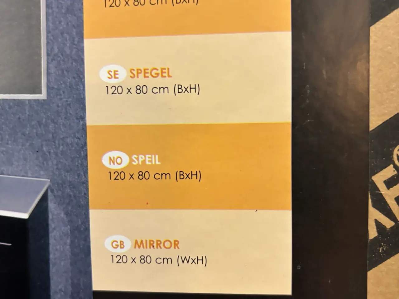 Billede 2 - Spejl på 120 x 80 cm som ikke har været udpakket