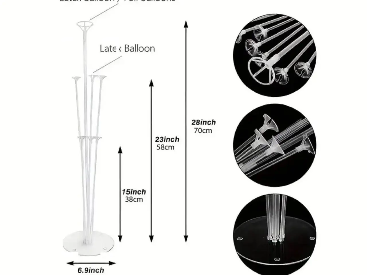 Billede 2 - Ballonstativ / ballonholder med 7 pinde