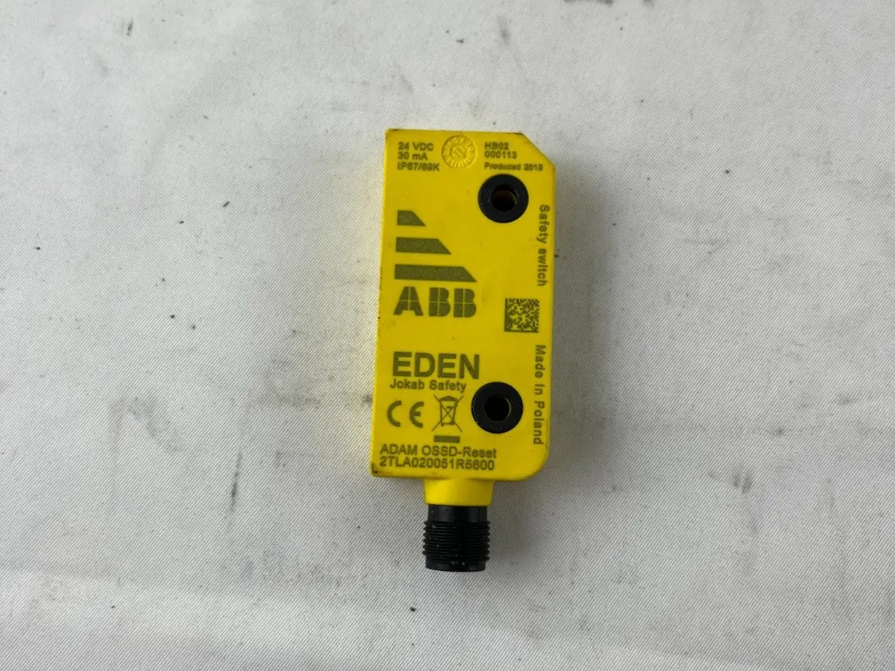 Billede 4 - ABB Eden ADAM OSSD-Reset 2TLA020051R6800 Jokab M12
