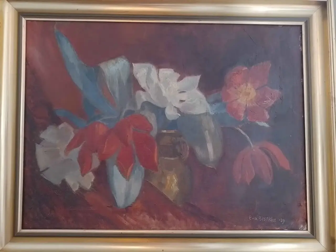 Billede 1 - Blomstermaleri af Erik Bystrøm
