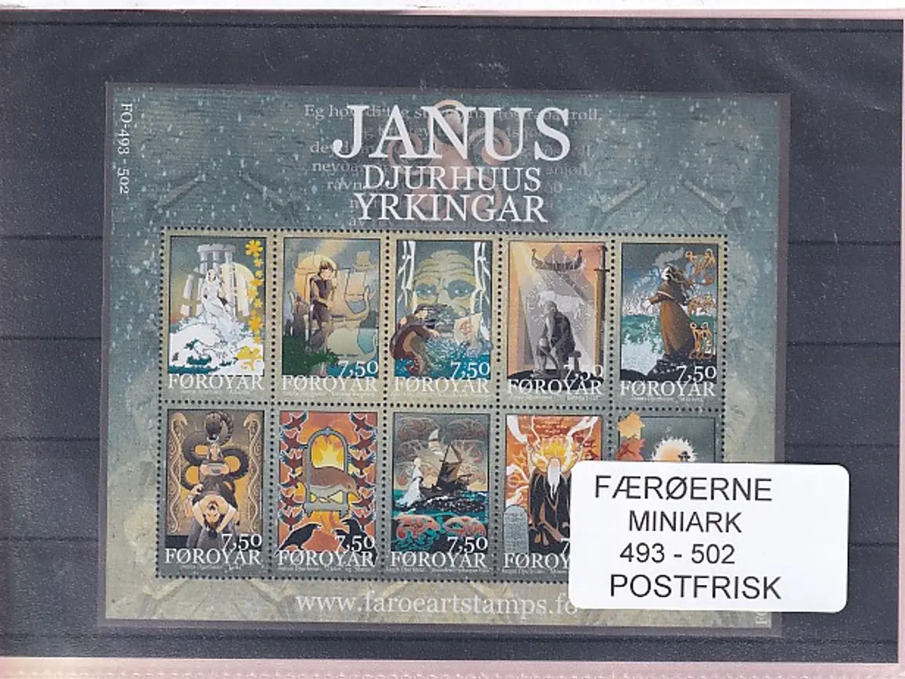 Billede 1 - Færøerne - 1 Miniark 493 - 502 - Postfrisk